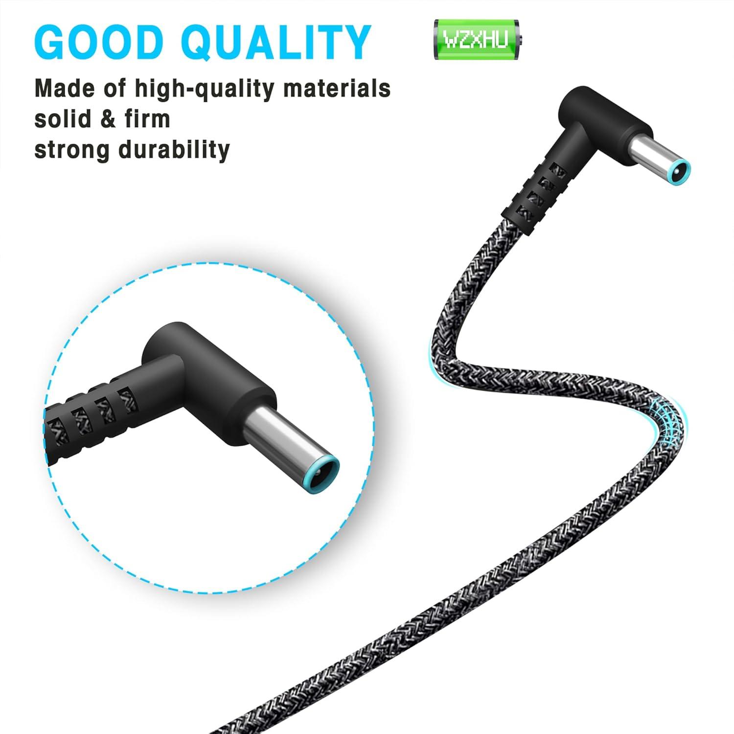 imageNew Slim 65W USB C Laptop Charger Compatible with HP Spectre x360 Envy Chromebook Elitebook x360 Pavilion Elite x2 Travel Type C Power Cord Ac Adapter65w