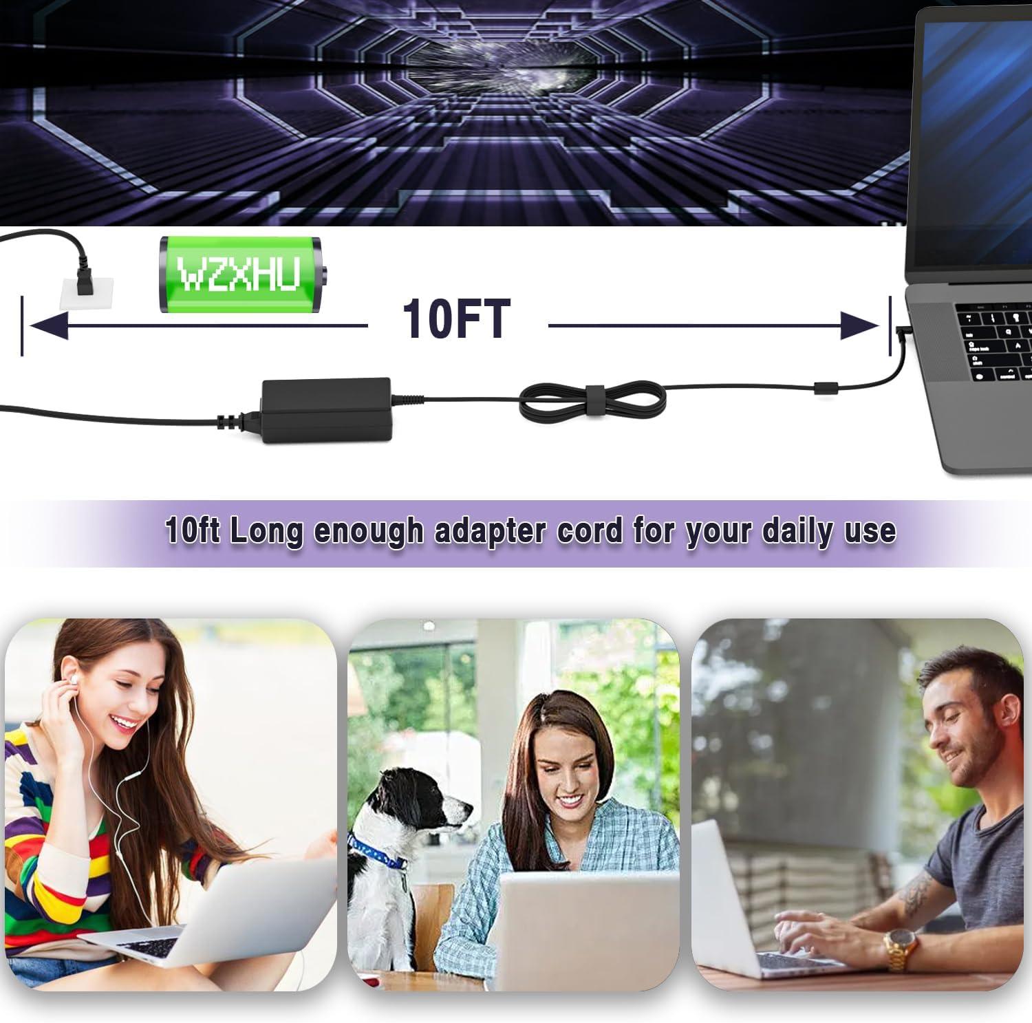 imageNew Slim 65W USB C Laptop Charger Compatible with HP Spectre x360 Envy Chromebook Elitebook x360 Pavilion Elite x2 Travel Type C Power Cord Ac AdapterSK90195333