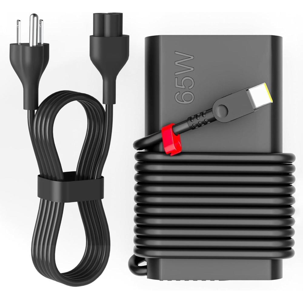 image65W USB C Laptop Charger Compatible with Lenovo Yoga Thinkpad IdeaPad Chromebook Computer Type C Fast Charging Power Cord Ac Adapter