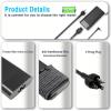 image200W Laptop Charger Compatible with HP Pavilion Gaming 15 16 17 15t 17t ZBook Fury Create Studio 15 17 G3 G4 G5 G6 G7 G8 Envy 15 2020 TPNDA10 L00818850 Power Supply Cord AC Adapter