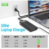 image200W Laptop Charger Compatible with HP Pavilion Gaming 15 16 17 15t 17t ZBook Fury Create Studio 15 17 G3 G4 G5 G6 G7 G8 Envy 15 2020 TPNDA10 L00818850 Power Supply Cord AC Adapter