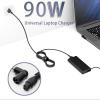 image90W Universal Laptop Charger Replacement for Dell HP Acer Asus Lenovo Toshiba Samsung Sony Fujitsu Gateway Notebook Ultrabook Chromebook AC Adapter Power Cord with 16 Tips