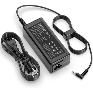 image65W Charger Compatible with HP Laptop Charger Blue Tip Computer Smart Ac Adapter Power Cord