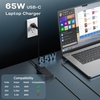 image:imageWZXHU 65W Slim USB C Charger for HP Pavilion Chromebook ProBook  Compatible with HP Pavilion x360 14 15 Chromebook 14 11 ProBook 440 450 Elite x2 OmniBook Slim Travel Type C Power Cord
